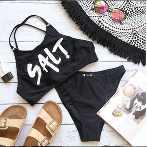 SALT Hight Waist Black & White Bikini